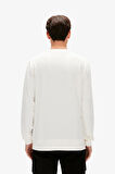 Funky Crewneck Off-White Beyaz  Baskılı Erkek Sweatshirt