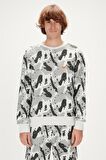 Hardy Crewneck Off-White Beyaz  Baskılı Erkek Sweatshirt 