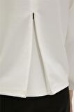 Lexi Half-Zip Off-White Beyaz Yarım Fermuarlı Kadın Sweatshirt