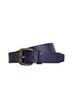 Roll Belt Lacivert Deri Erkek Kemer