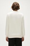 Re-Bamboo Crewneck Marshmallow Beyaz Baskılı Erkek Sweatshirt