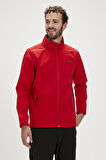 Conch Softshel Kırmızı Erkek Fermuarlı Mont