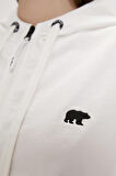 Kelly Beyaz Full-Zip Sweatshirt