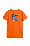 Dustin Turuncu Baskılı Çocuk Tişört