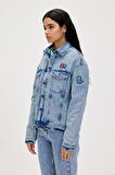 Adelina Mavi Kadın Denim Ceket