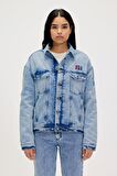 Adelina Mavi Kadın Denim Ceket