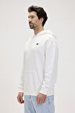 Drake Beyaz Erkek Oversize Kapüşonlu Sweatshirt