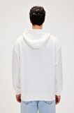 Drake Beyaz Erkek Oversize Kapüşonlu Sweatshirt