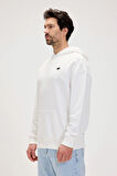 Drake Beyaz Erkek Oversize Kapüşonlu Sweatshirt