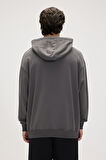 Bad Bear Drake Hoodie Os Asphalt Erkek Gri Kapüşonlu Sweatshirt