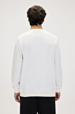 Bad Bear Panther Crewneck Off White Erkek Beyaz Bisiklet Yaka Sweatshirt