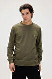 Runway Haki Erkek Baskılı Sweatshirt
