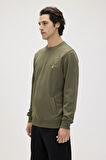 Runway Haki Erkek Baskılı Sweatshirt