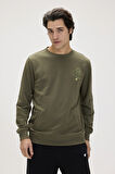 Runway Haki Erkek Baskılı Sweatshirt