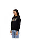 Bad Bear 24.04.12.002 Re-Carina Crewneck Sweat Siyah Unisex Sweatshirt