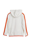 Darrel Full-Zip Beyaz Çocuk Kapüşonlu Sweatshirt