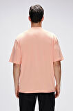 Hyper Mellow Peach Men's Printed T-Shirt 25.01.07.023-Turuncu