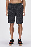 Merle Siyah Baskılı Erkek Şort