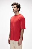 Collage Kırmızı Basic Erkek T-Shirt