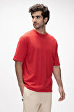 Collage Kırmızı Basic Erkek T-Shirt