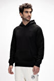 Grass Si̇yah Kapüşonlu Erkek Sweatshirt