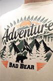 Adventure Bej Crewneck Erkek Baskılı Sweatshirt