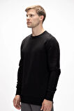 Corner King Size Si̇yah Crewneck Erkek Sweatshirt
