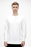 Corner King Size Beyaz Crewneck Erkek Sweatshirt