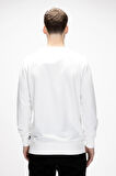 Corner King Size Beyaz Crewneck Erkek Sweatshirt