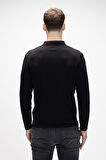 Kuger Siyah Polo Yaka Erkek Triko Kazak