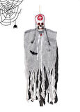 HALLOWEEN KURU KAFA HEMŞİRE HAYALET ASILABİLİR PARTİ DEKORU 140CM AST6749