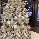 LÜKS YILBAŞI TOPU 8CM BEYAZ İNCİ TOP SÜS 3LÜ AST7269