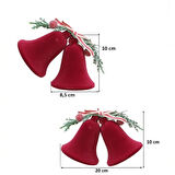 YILBAŞI KADİFE ÇAN BORDO 2LI 10x20CM AST7302