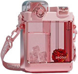 Shotay Su Matarası 2 Bölmeli Tritan Pembe 700Ml