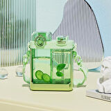 Shotay Su Matarası 2 Bölmeli Tritan Yeşil 700Ml