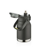 Shotay Çelik Termos Matara Phone Holder 1000Ml Siyah