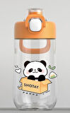 Shotay Çocuk Su Matarası Tritan Panda 500Ml Turuncu