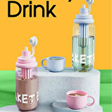 Shotay Cup Cover Su Matarası Tritan Mavi 800Ml