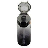 Shotay Su Matarası Straw Gradient Polikarbon Siyah 600Ml