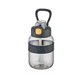 Shotay Pipetli Su Matarası Tritan Siyah 700Ml