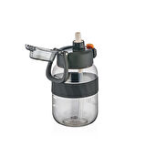 Shotay Pipetli Su Matarası Tritan Siyah 700Ml