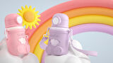 Shotay Happy Everyday Çelik Termos Matara Çocuk 480Ml Pembe