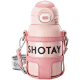 Shotay Turtle Çocuk Termos Matara 520Ml Pembe