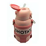 Shotay Turtle Çocuk Termos Matara 520Ml Pembe