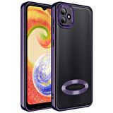 Galaxy A04 Kılıf Köşeleri Renkli Şeffaf Kamera Korumalı Silikon Kapak