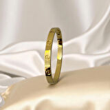 Altın Kaplama Vidalı Çelik Kelepçe Bileklik – Takvanov Unisex, 316L Paslanmaz Çelik, Şık Tasarım