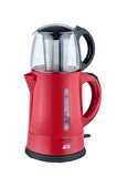 Awox Teaplus Cam Demlikli Elektrikli Çay Makinesi Kırmızı