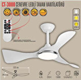 CATA CENEVRE LED TAVAN VANTİLATÖR SESSİZ (CT-3000)