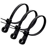 Powermaster PM-26326 Vida Delikli Kablo Bağı Plastik Kelepçe 100Lü Paket Siyah 2.5X100mm