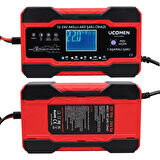 UCOMEN UC-C121001A KIRMIZI 12/24 VOLT 10 AMPER LED GÖSTERGELİ AKÜ ŞARJ CİHAZI